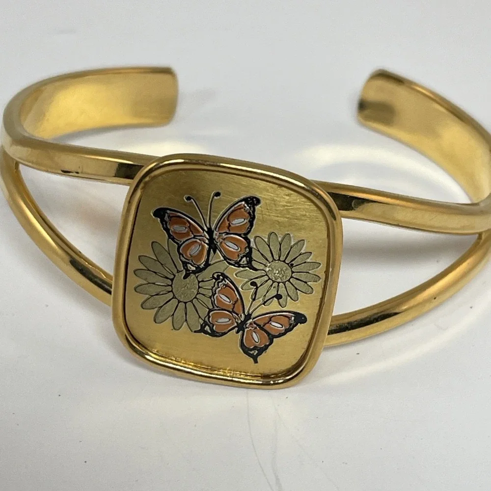 Reed &‎ Barton Danascene Cuff Bracelet